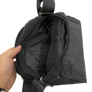 Borsello nuovo nylon pelle vintage grigio tessuto impermeabile uomo tracolla