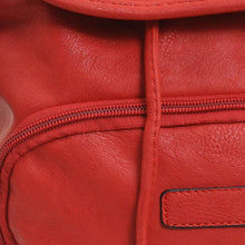 Carica l&#39;immagine nel visualizzatore di Gallery, Mai max zaino originale pelle vintage nappine rosso moda novità donna zainetto
