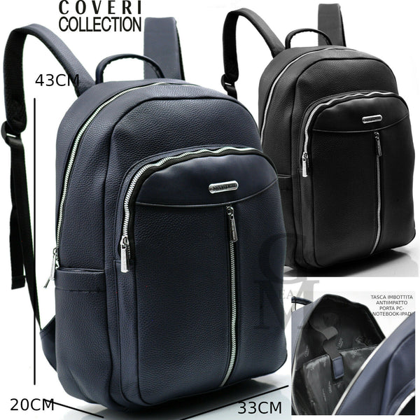 Zaino coveri pelle elegante casual nuovo MILANO italy porta pc ufficio sportivo
