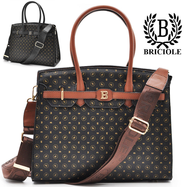 BRICIOLE borsa donna bauletto valigetta 24h cartella casual fantasia LOGO