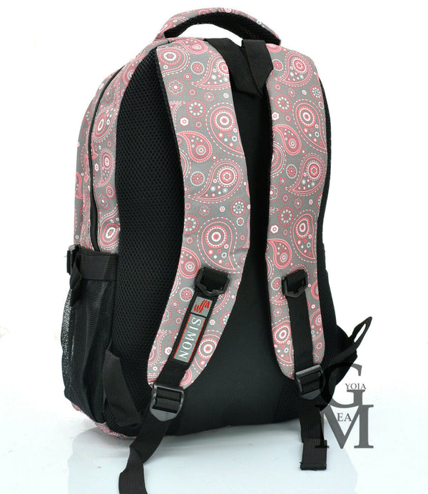 Zaino imbottito scuola impermeabile fantasia rosa etnico superiori medie pc 2020