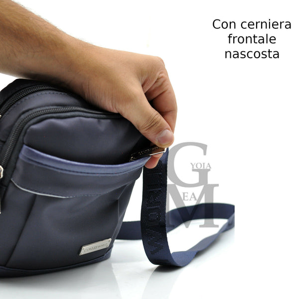 Borsello coveri uomo pelle tracolla spalla casual passeggio grande nero blu 2025