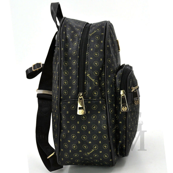 BRICIOLE originale zaino NERO donna zainetto casual pelle particolare fantasia