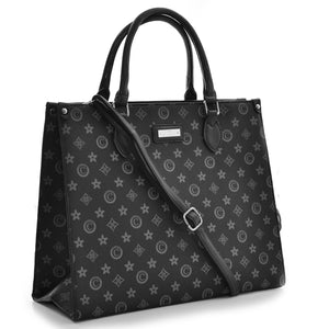 Borsa originale firmata COVERI nera tracolla spalla fantasia fiori gigante nuova