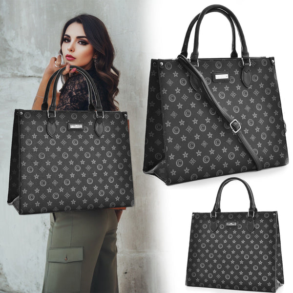 Borsa originale firmata COVERI nera tracolla spalla fantasia fiori gigante nuova