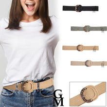 Carica l&#39;immagine nel visualizzatore di Gallery, Cintura cinta donna tipo paglia artigianale cinturone made in italy stringivita