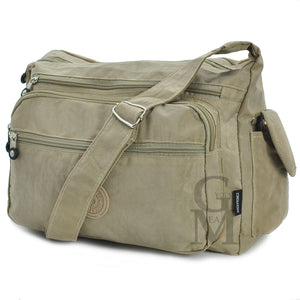 Borsa casual colorata donna tracolla nylon tasche grande tessuto tela
