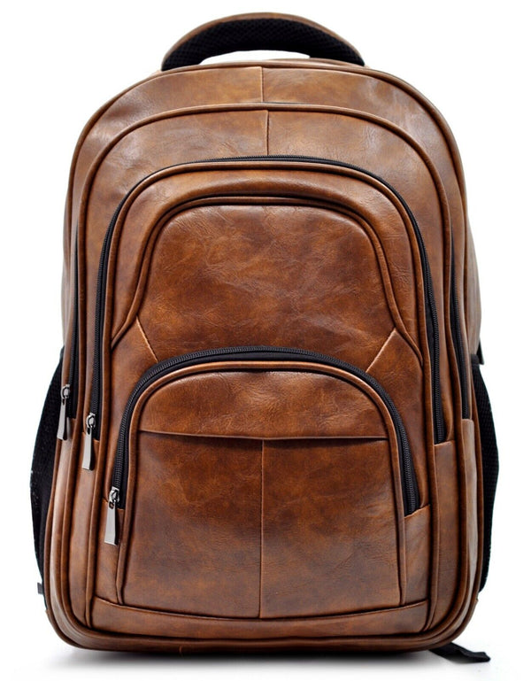 GM zaino uomo pelle grande nero lavoro porta pc viaggio multitasche cinghie moda