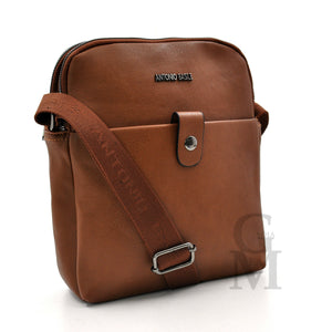Pack 3in1 Borsello uomo A. Basile + portafoglio + cintura in vera pelle italy 04