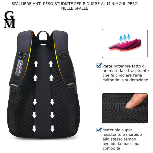 Zaino capiente ganci sicurezza liceo universitá scuola capiente ragazzo ragazza