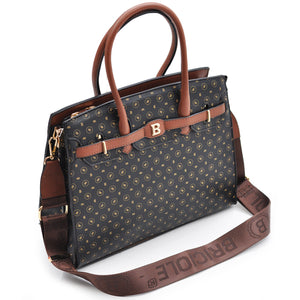 BRICIOLE borsa donna bauletto valigetta 24h cartella casual fantasia LOGO