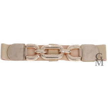 Carica l&#39;immagine nel visualizzatore di Gallery, Cintura strass catena cinturone cinta donna larga elastica elegante casual