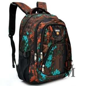 Zaino unisex scuola fantasia multi colore war astratta nuovo tasche superiori pc