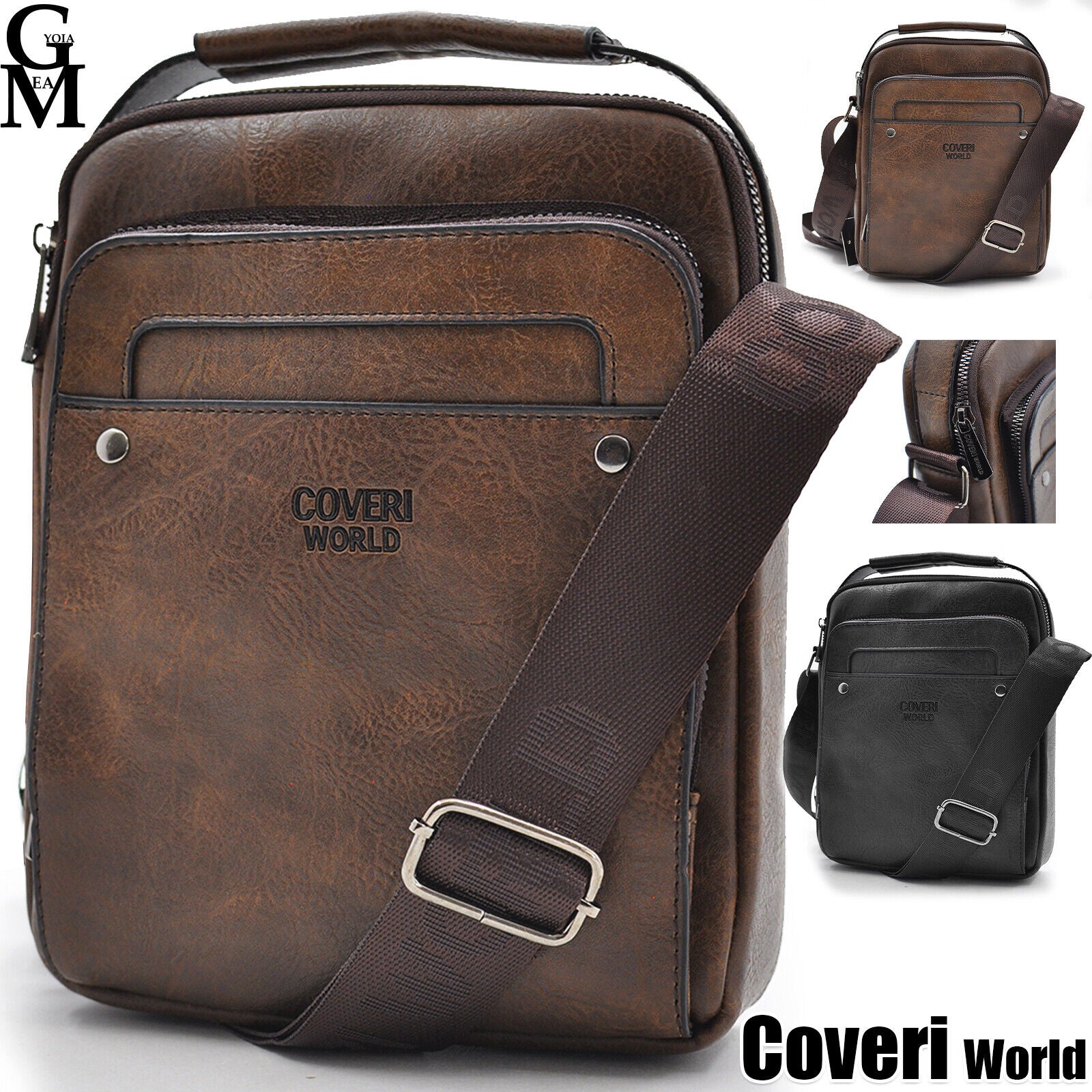 COVERI Borsellino Uomo Manico Borsa Tracolla Marrone Scuro Caff Nero COVERI Borsellino Uomo Manico Borsa Tracolla Marrone Scuro Caff Nero