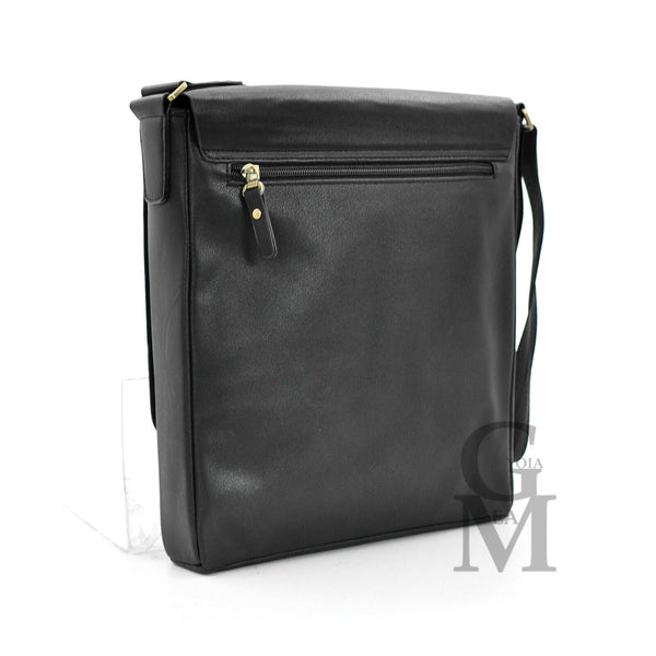 Gyoiamea borsello uomo pelle tracolla spalla nero moda porta casual zip GRANDE