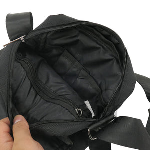 Borsello nuovo nylon pelle vintage grigio tessuto impermeabile uomo tracolla