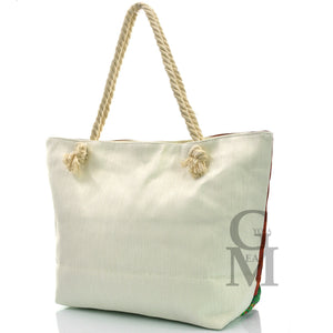 BORSA mare klimt il bacio dipinto stampa DONNA tessuto manici corda tela gialla