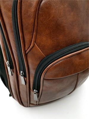 GM zaino uomo pelle grande nero lavoro porta pc viaggio multitasche cinghie moda