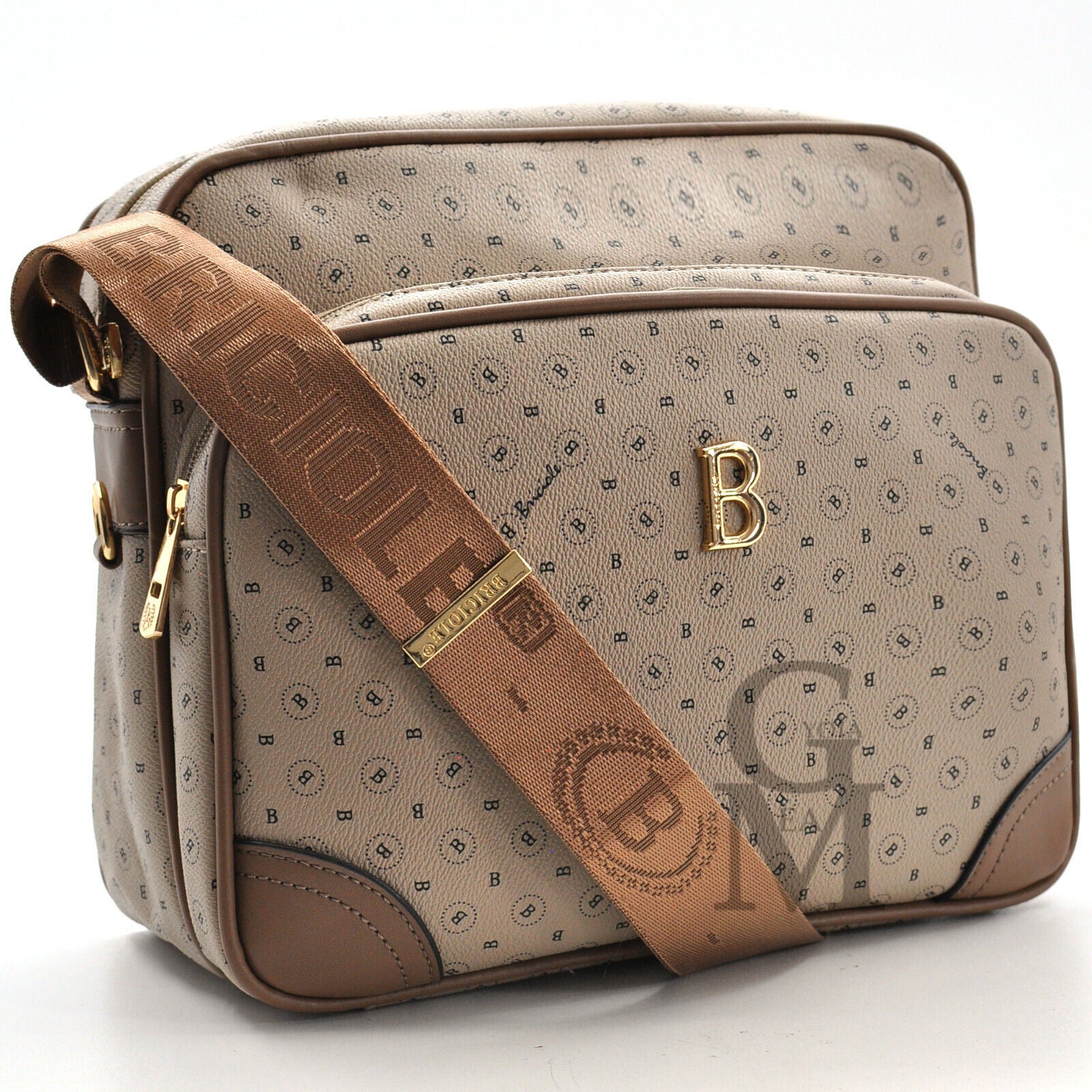 SHTGOI Cinghie per borsa intercambiabili, in tinta unita, con motivo labirinto e bordo beige, larghezza 3,8 cm, con moschettone oro chiaro, per borsa a tracolla, rosa SHTGOI Cinghie per borsa intercambiabili, in tinta unita, con motivo labirinto e bordo beige, larghezza 3,8 cm, con moschettone oro chiaro, per borsa a tracolla, rosa