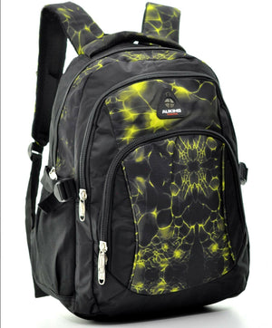 Zaino ragazzo viaggio scuola fantasia fulmine giallo superiori impermeabile pc