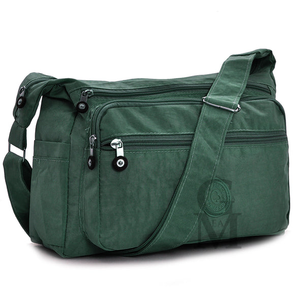 Borsa casual colorata donna tracolla nylon tasche grande tessuto tela