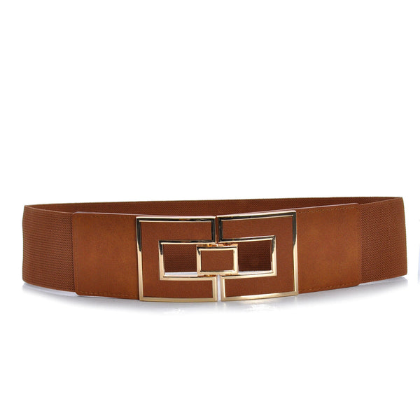 Cintura donna nera marrone oro stringivita elastica pelle bustino molla t. unica