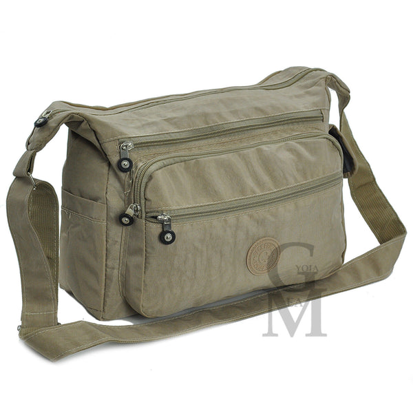 Borsa casual colorata donna tracolla nylon tasche grande tessuto tela