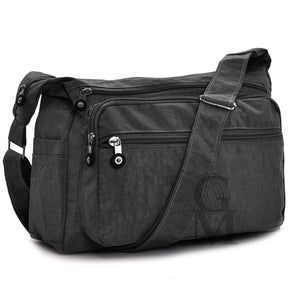 Borsa casual colorata donna tracolla nylon tasche grande tessuto tela