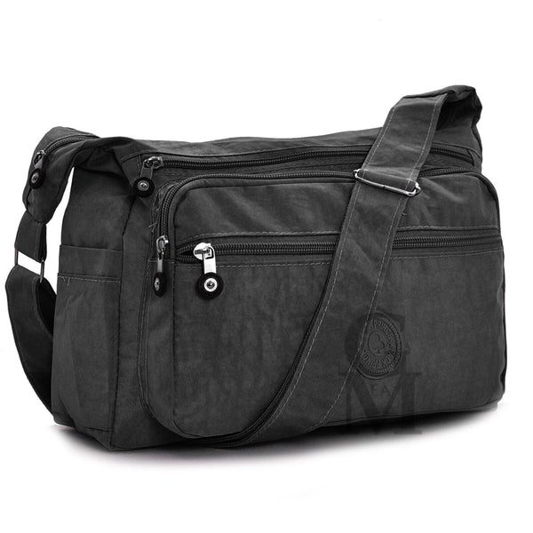Borsa casual colorata donna tracolla nylon tasche grande tessuto tela
