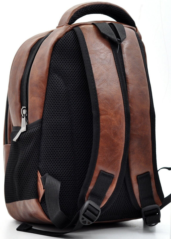 GM zaino uomo pelle grande nero lavoro porta pc viaggio multitasche cinghie moda