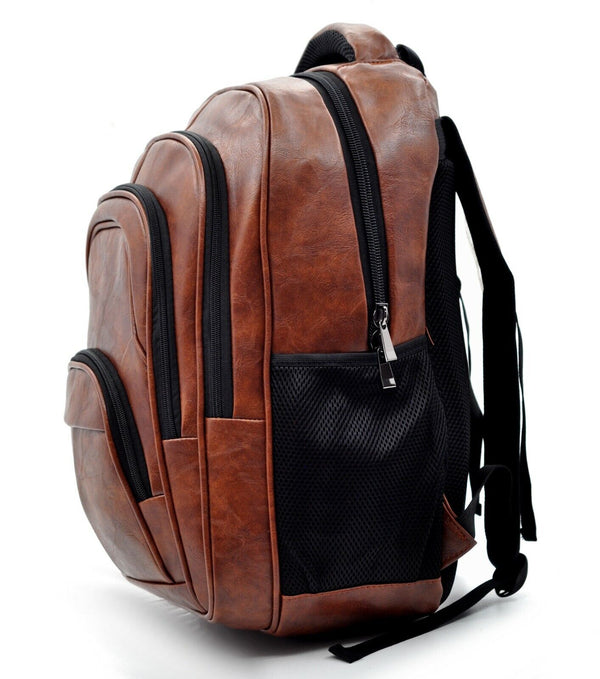 GM zaino uomo pelle grande nero lavoro porta pc viaggio multitasche cinghie moda
