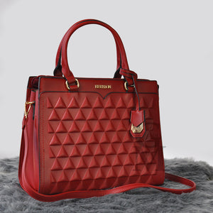 Borsa donna originale firmata H. FIRENZE rigida pelle martellata nuova piccola