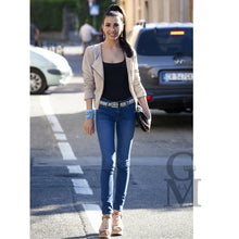 Carica l&#39;immagine nel visualizzatore di Gallery, Cintura donna gioiello strass sexy brillantini glitter cintura made italy jeans