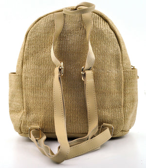 Zaino zainetto donna paglia fantasia fiori floreale donna estivo ricamato mare