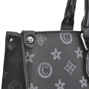 Borsa originale firmata COVERI nera tracolla spalla fantasia fiori gigante nuova