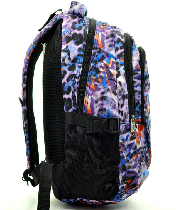 Zaino ragazza viaggio scuola fantasia leopardata viola superiori impermeabile pc