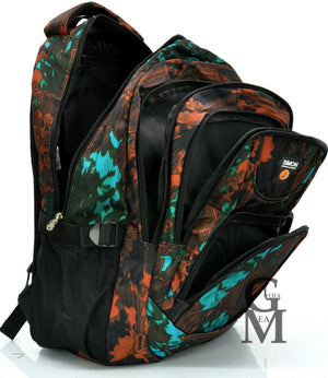 Zaino unisex scuola fantasia multi colore war astratta nuovo tasche superiori pc