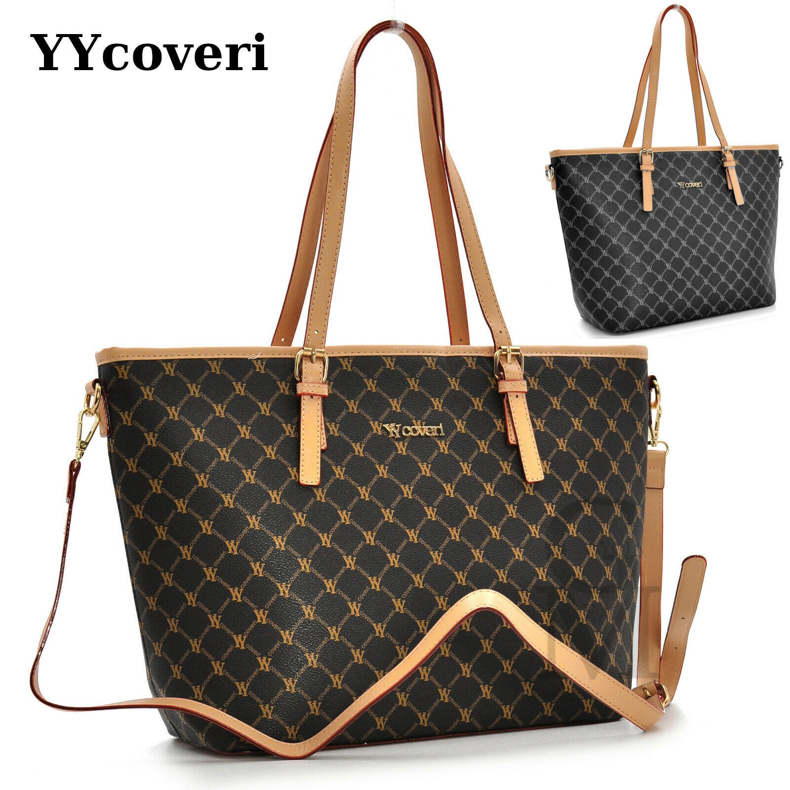 Borsa donna COVERI shopping shop tote nuovo grande pelle fantasia shop