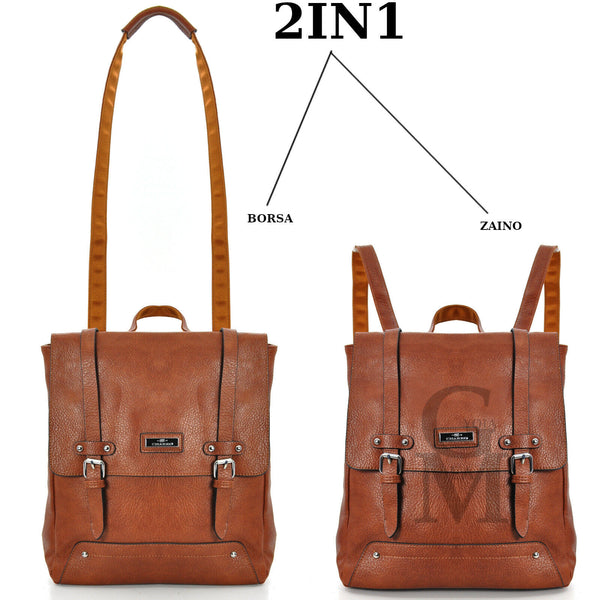 Charro zaino borsa 2IN1 TRASFORMABILE doppio utilizzo vintage casual passeggio