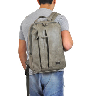 ZAINO UOMO PELLE maschile LAVORO COVERI  VIAGGIO PORTA PC cartella ufficio
