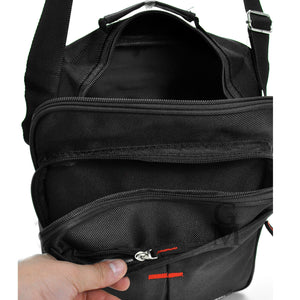 Borsello uomo borsa Or&mi tracolla grande attrezzi tablet Lavoro Tela Nero ipad