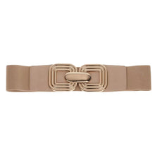 Carica l&#39;immagine nel visualizzatore di Gallery, Cintura larga a vita cinta donna fibbia oro cinturone made in italy stringivita