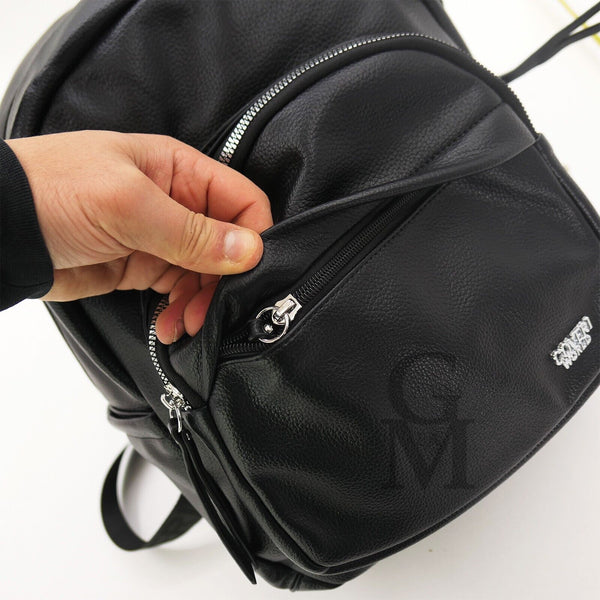 2in1 originale zaino borsa COVERI nero nuovo donna zainetto casual pelle nuovo