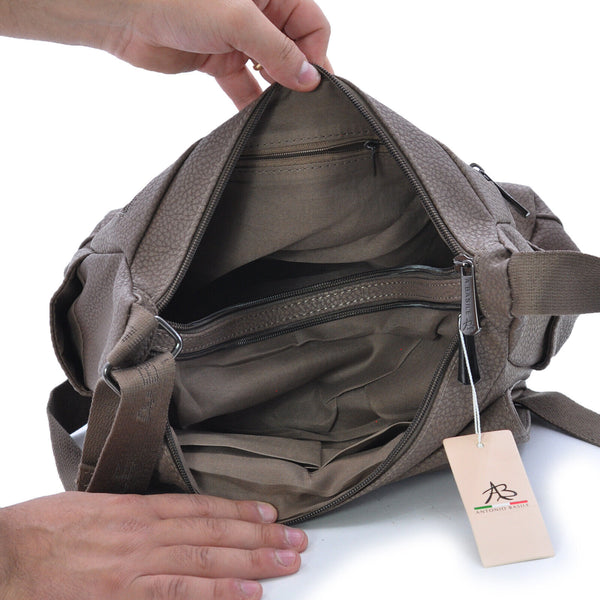Borsa Donna Charro in Pelle con Tracolla Capiente Multi Tasche giornaliera