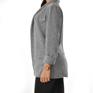 Giacca sale e pepe nuova donna elegante blazer morbida aperta tailleur passeggio