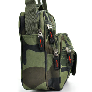 Borsello 6 tasche uomo fantasia militare mimetico borsellino tessuto tracolla