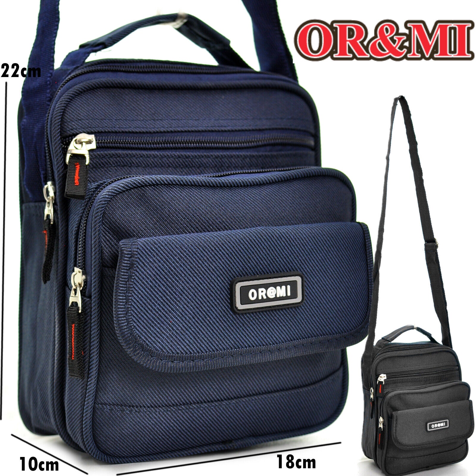 Borsa borsello uomo multitasche tracolla regolabile tessuto lavoro pas