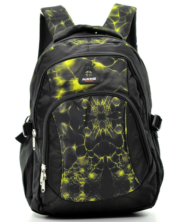 Zaino ragazzo viaggio scuola fantasia fulmine giallo superiori impermeabile pc