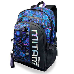 Zaino scuola Mitama originale superiori media ragazza cartella fluo astratto