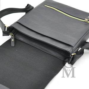 Gyoiamea borsello uomo pelle tracolla spalla nero moda porta casual zip GRANDE